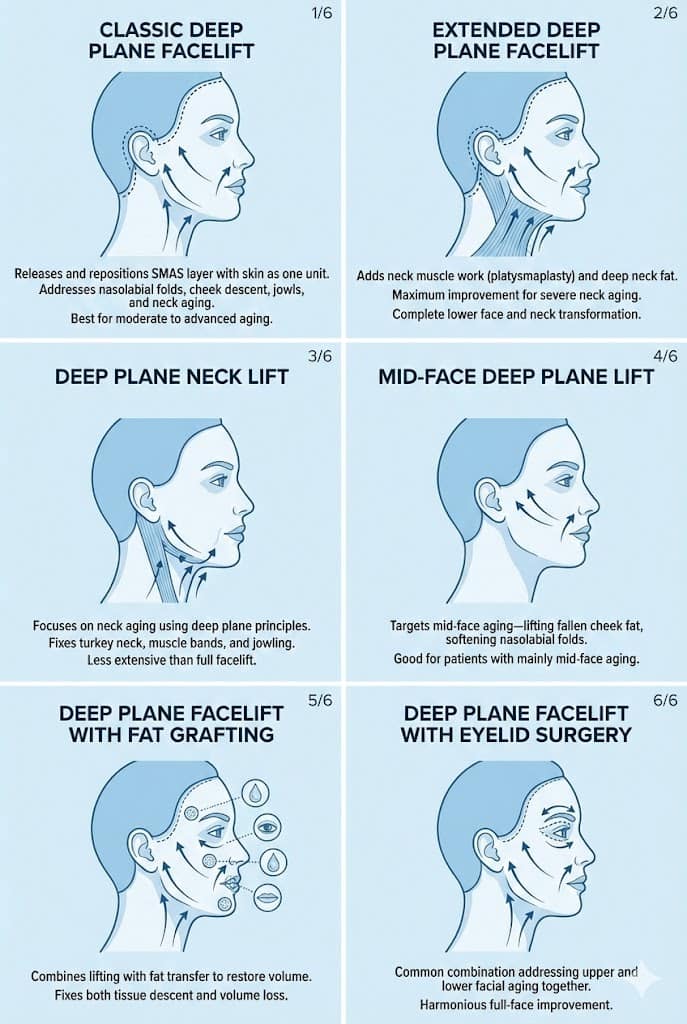 Deep plane facelift options